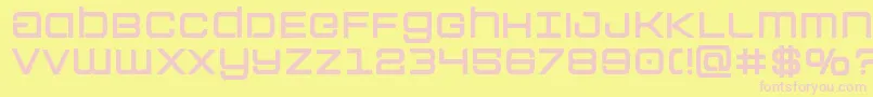 Colonymarinesbold-fontti – vaaleanpunaiset fontit keltaisella taustalla