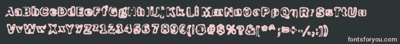 Schizoidtrout Font – Pink Fonts on Black Background