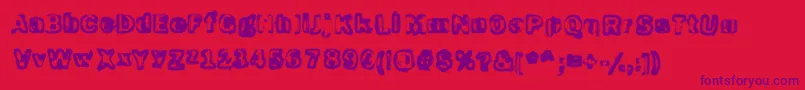 Schizoidtrout Font – Purple Fonts on Red Background
