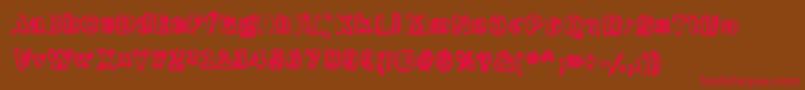 Schizoidtrout Font – Red Fonts on Brown Background
