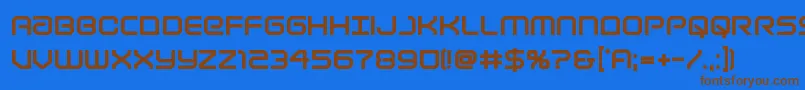 Czcionka Lightbrigadextrabold – brązowe czcionki na niebieskim tle