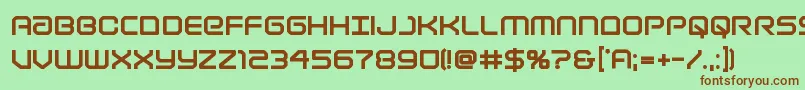 Lightbrigadextrabold Font – Brown Fonts on Green Background