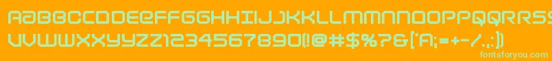 Lightbrigadextrabold Font – Green Fonts on Orange Background