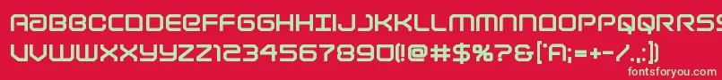 Czcionka Lightbrigadextrabold – zielone czcionki na czerwonym tle
