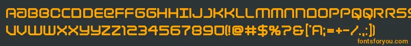 Шрифт Lightbrigadextrabold – оранжевые шрифты на чёрном фоне