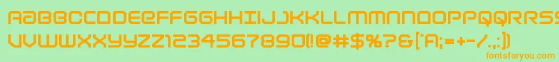 Lightbrigadextrabold Font – Orange Fonts on Green Background