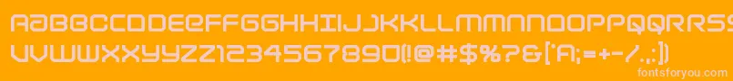 Lightbrigadextrabold-Schriftart – Rosa Schriften auf orangefarbenem Hintergrund