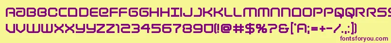 Lightbrigadextrabold Font – Purple Fonts on Yellow Background