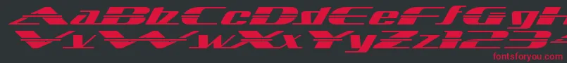 フォントSandovalspeed – 黒い背景に赤い文字