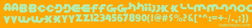 LinkParties Font – Green Fonts on Orange Background