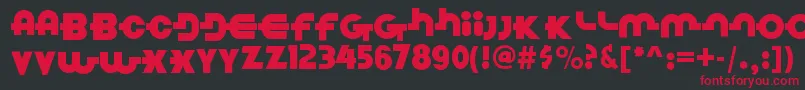 LinkParties Font – Red Fonts on Black Background