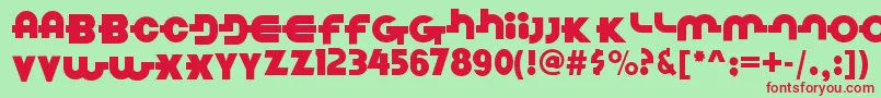 LinkParties Font – Red Fonts on Green Background