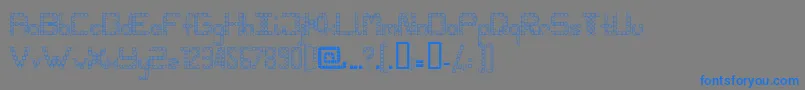 フォントPangho – 灰色の背景に青い文字