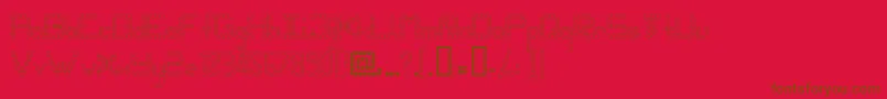 Pangho Font – Brown Fonts on Red Background