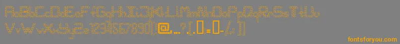 Pangho Font – Orange Fonts on Gray Background