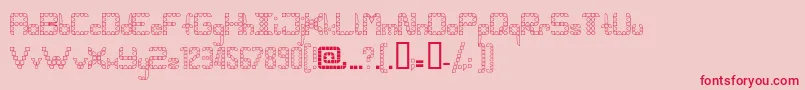 Pangho-Schriftart – Rote Schriften auf rosa Hintergrund