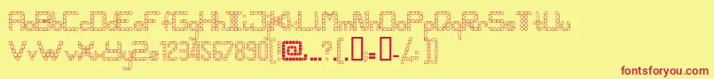 Pangho Font – Red Fonts on Yellow Background