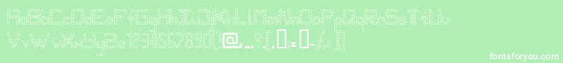 Pangho-Schriftart – Weiße Schriften auf grünem Hintergrund