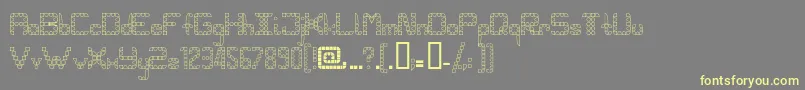 Pangho-Schriftart – Gelbe Schriften auf grauem Hintergrund