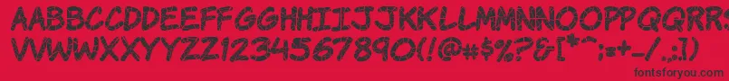 Komikrak Font – Black Fonts on Red Background