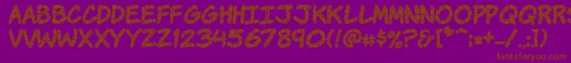 Komikrak Font – Brown Fonts on Purple Background