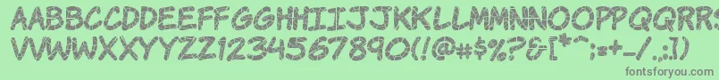 Komikrak Font – Gray Fonts on Green Background