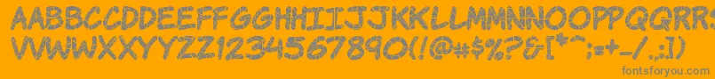 Komikrak Font – Gray Fonts on Orange Background