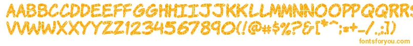 Komikrak Font – Orange Fonts on White Background