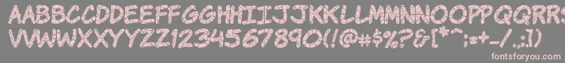 Komikrak Font – Pink Fonts on Gray Background