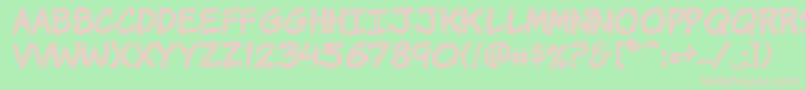 Komikrak Font – Pink Fonts on Green Background