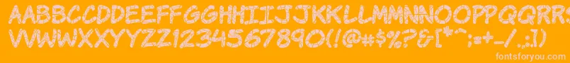 Komikrak Font – Pink Fonts on Orange Background