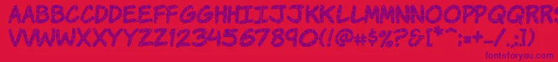 Komikrak Font – Purple Fonts on Red Background