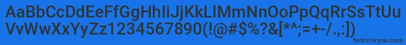 ㅂ彍䅚䔭扬慣 Font – Black Fonts on Blue Background