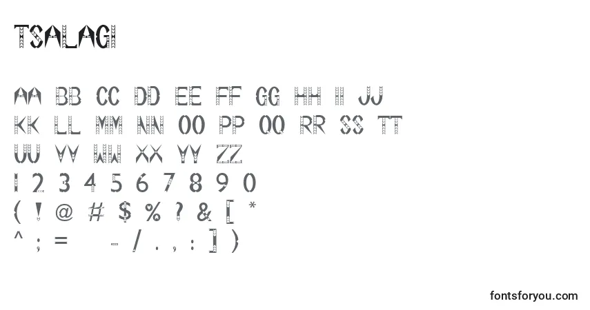 Шрифт Tsalagi – алфавит, цифры, специальные символы