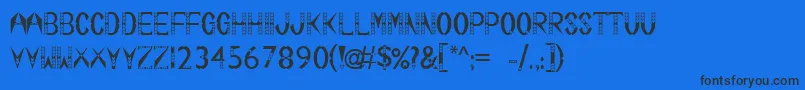 Tsalagi Font – Black Fonts on Blue Background