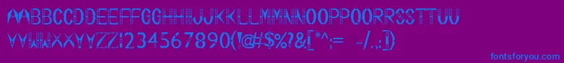 Tsalagi Font – Blue Fonts on Purple Background