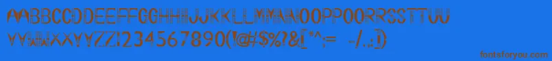 Tsalagi Font – Brown Fonts on Blue Background