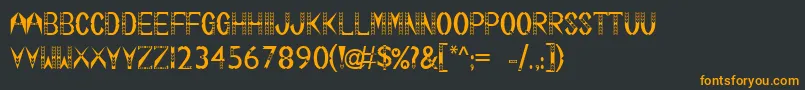 Tsalagi Font – Orange Fonts on Black Background