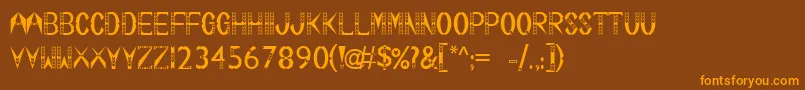 Tsalagi Font – Orange Fonts on Brown Background