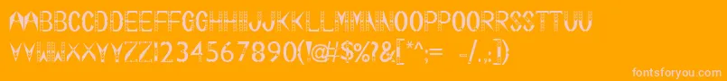 Tsalagi Font – Pink Fonts on Orange Background