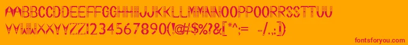 Tsalagi Font – Red Fonts on Orange Background