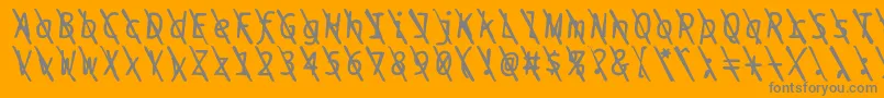 Police Bptypewritedamagedslasheditalics – polices grises sur fond orange