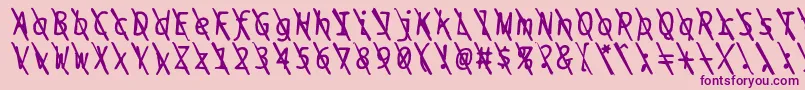 Bptypewritedamagedslasheditalics Font – Purple Fonts on Pink Background