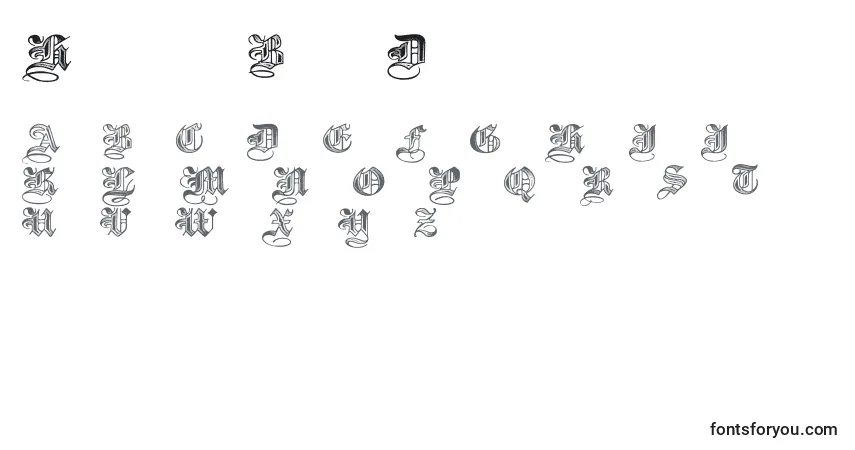 Schriftart HalftoneBlackDemibold – Alphabet, Zahlen, spezielle Symbole