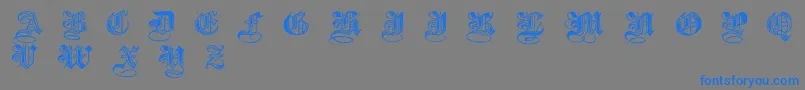 HalftoneBlackDemibold-Schriftart – Blaue Schriften auf grauem Hintergrund