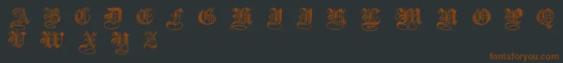 Шрифт HalftoneBlackDemibold – коричневые шрифты на чёрном фоне