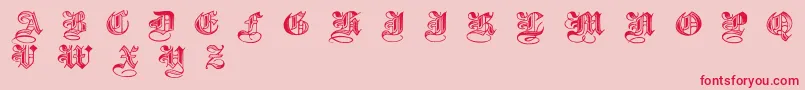 HalftoneBlackDemibold Font – Red Fonts on Pink Background