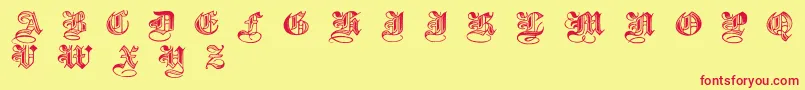 HalftoneBlackDemibold Font – Red Fonts on Yellow Background