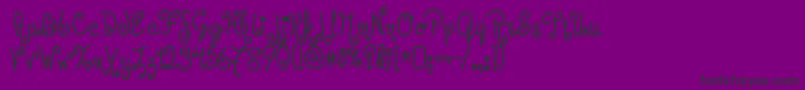 Jandles Font – Black Fonts on Purple Background