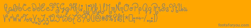 Jandles-Schriftart – Graue Schriften auf orangefarbenem Hintergrund